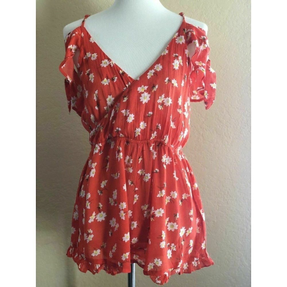 TOPSHOP Womens Daisy Floral Print Romper Size 8-10 - Picture 1 of 9